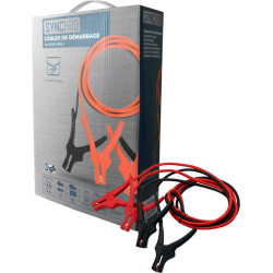 Câbles de démarrage 25mm2 - 3,5m - pour moteur à essence jusqu´à 5,5L de cylindré et diesel jusqu´à 3L