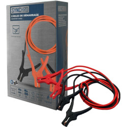 Câbles de démarrage 16mm2 - 3m - Uniquement pour moteur à essence jusqu´à 2,5L de cylindré