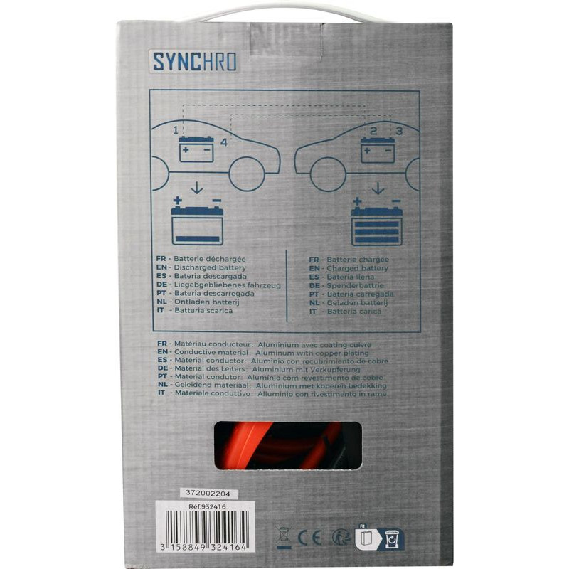 Câbles de démarrage 16mm2 - 3m - Uniquement pour moteur à essence jusqu´à 2,5L de cylindré (3)