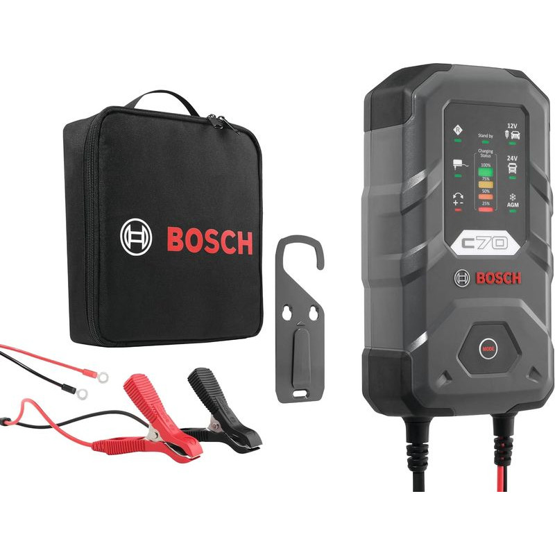 Chargeur de batterie automatique 12/24V 10A - BOSCH C70 (1)