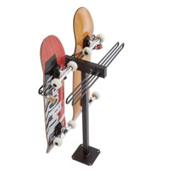 Range 4 skateboards sur pied avec antivol - Mottez M059S (4)