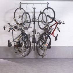 Support 5 vélos coulissant mural - Mottez M045C (2)