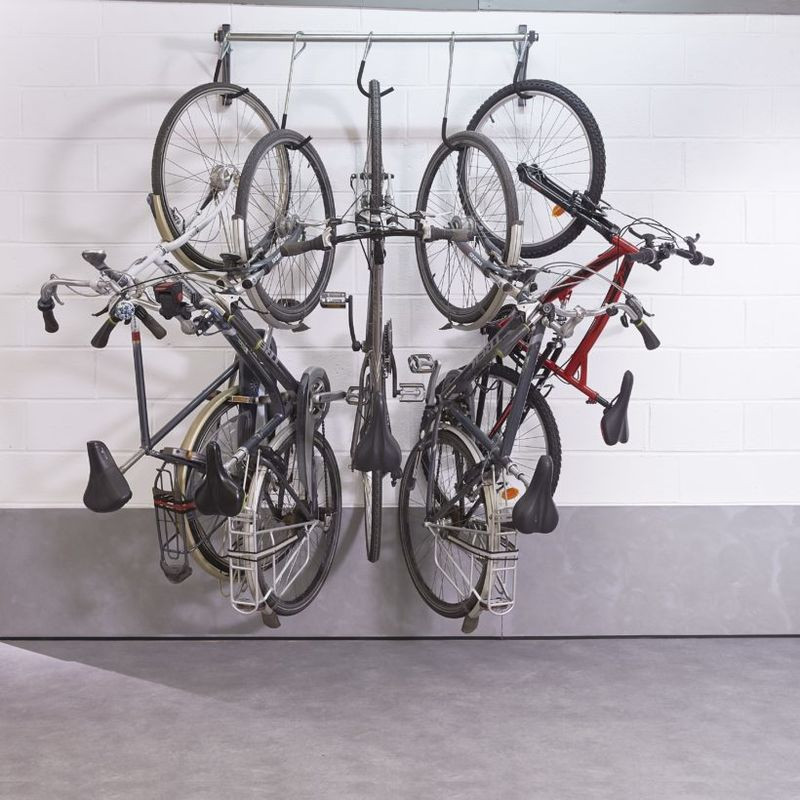 Support 5 vélos coulissant mural - Mottez M045C (2)