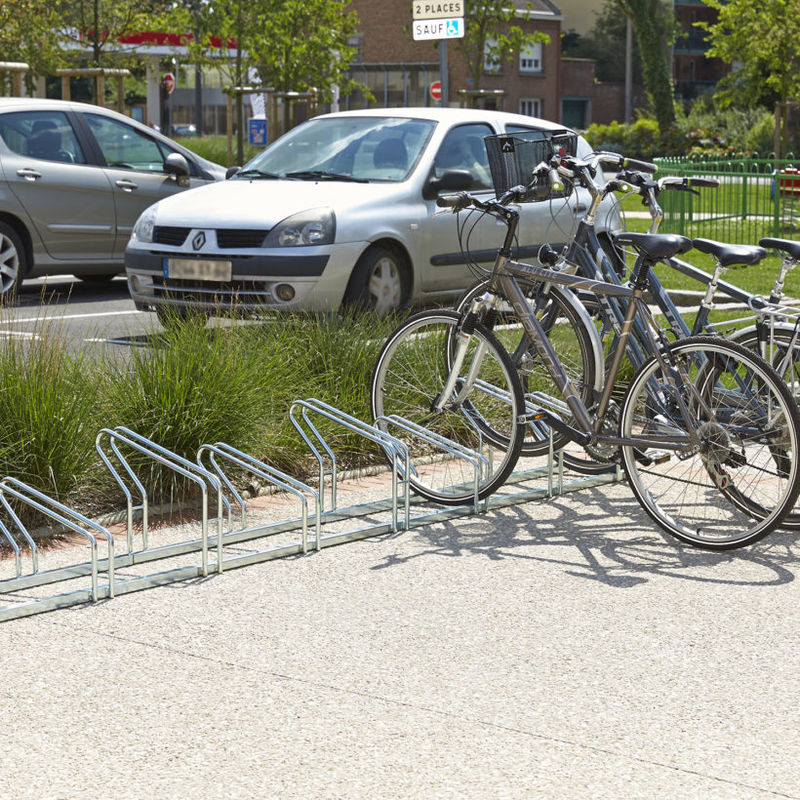 Râtelier à vélos 8 Vélos - 2 Niveaux côte à côte - Mottez M024V8 (2)