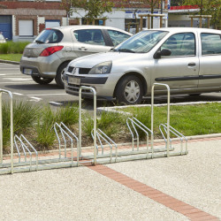 Râtelier à vélos 6 Vélos - 2 Niveaux côte à côte avec Arceaux - Mottez M024V6AR (2)