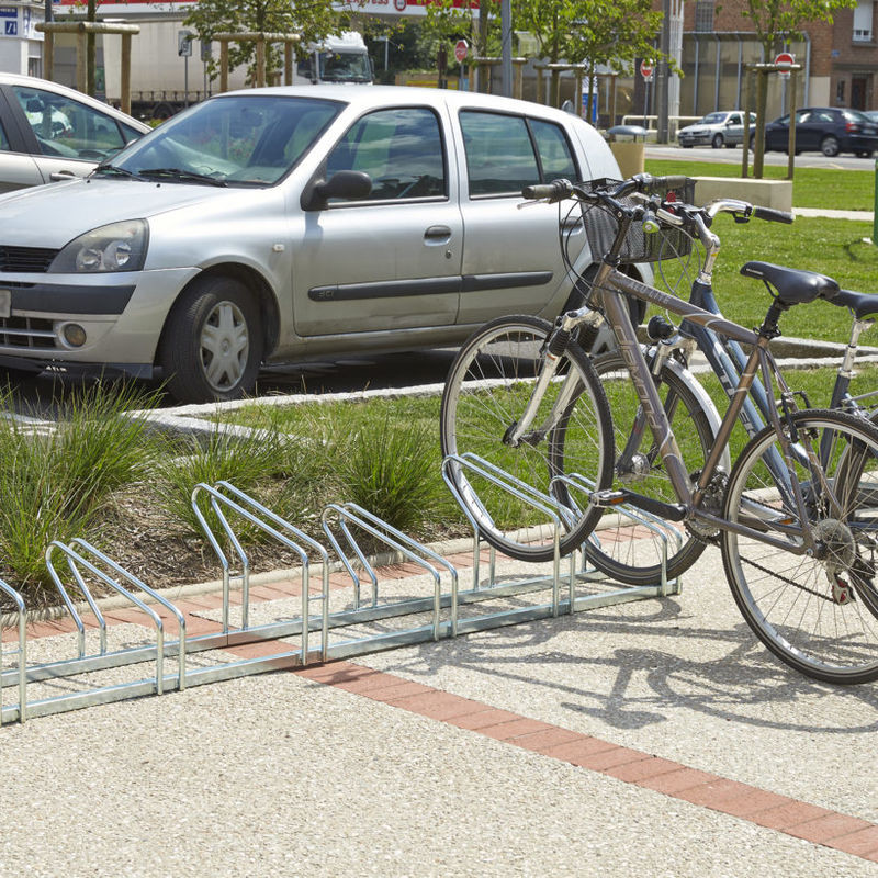 Râtelier à vélos 6 Vélos - 2 Niveaux côte à côte - Mottez M024V6 (2)