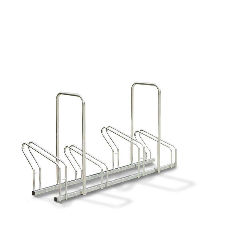 Râtelier à vélos 4 Vélos - 2 Niveaux côte à côte avec Arceaux - Mottez M024V4AR (1)