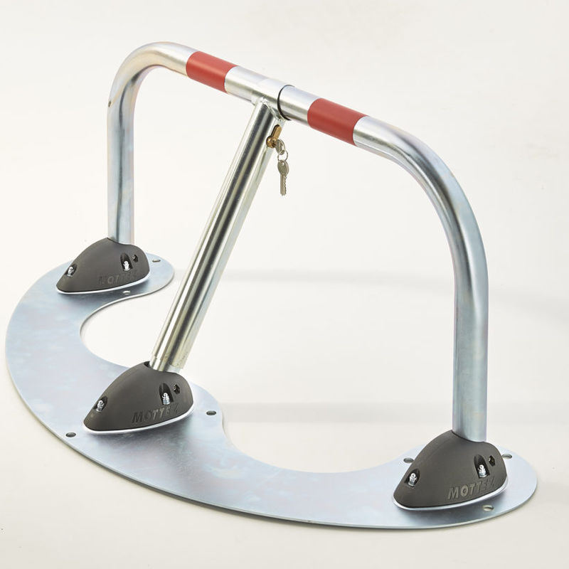 Barrière de Parking Rabattable 3 Pieds SPECIAL MACADAM avec clés identiques - Mottez B301CCI (1)