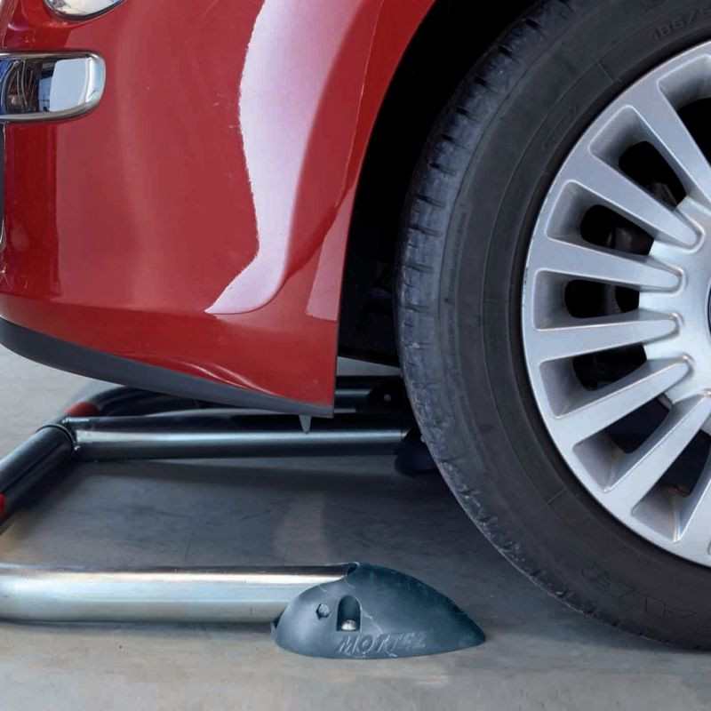 Barrière de Parking Rabattable 3 Pieds - Serrure cylindre européen - Mottez B302P (3)