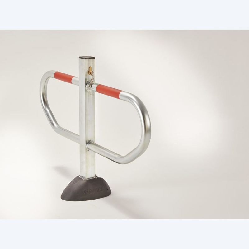 Barriere de Parking Design Pied Central avec arceaux 60 cm - Serrure canon européen - Mottez B298C (1)