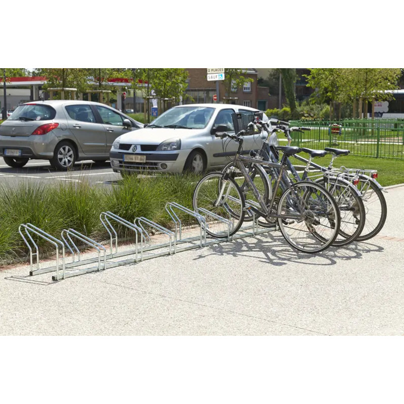 Râtelier à vélos 10 Vélos - 2 Niveaux côte à côte - Mottez B201C (1)