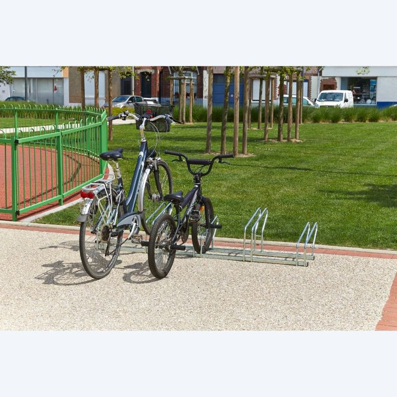 Râtelier à vélos 5 Vélos - 2 Niveaux côte à côte - Mottez B200C (2)