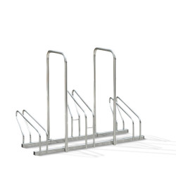 Râtelier à vélos 3 Vélos - 2 Niveaux côte à côte avec Arceaux - Mottez B199AR