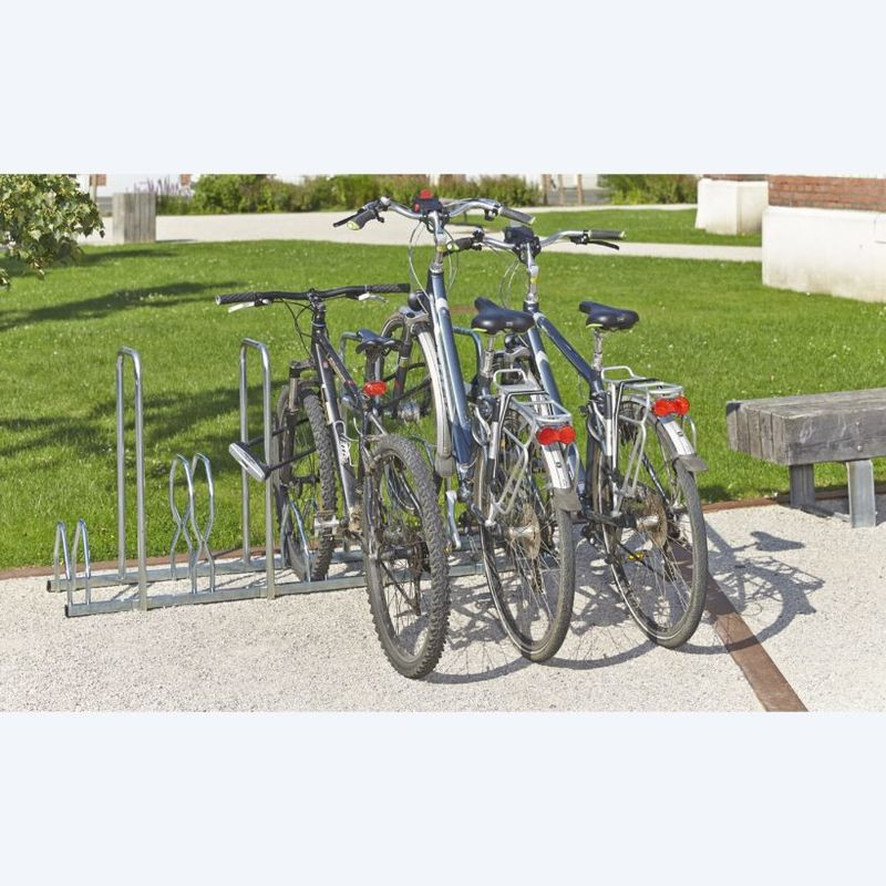 Râtelier à vélos 5 Vélos - 2 Niveaux avec Arceaux - Mottez B129AR (2)