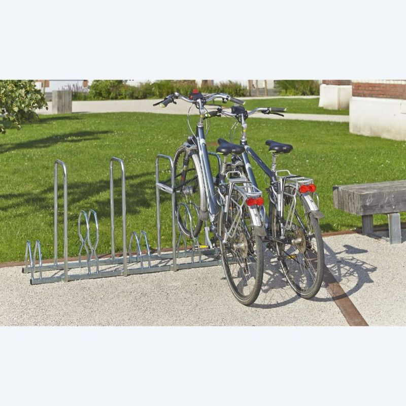 Râtelier à vélos 5 Vélos - 2 Niveaux avec Arceaux - Mottez B129AR (3)