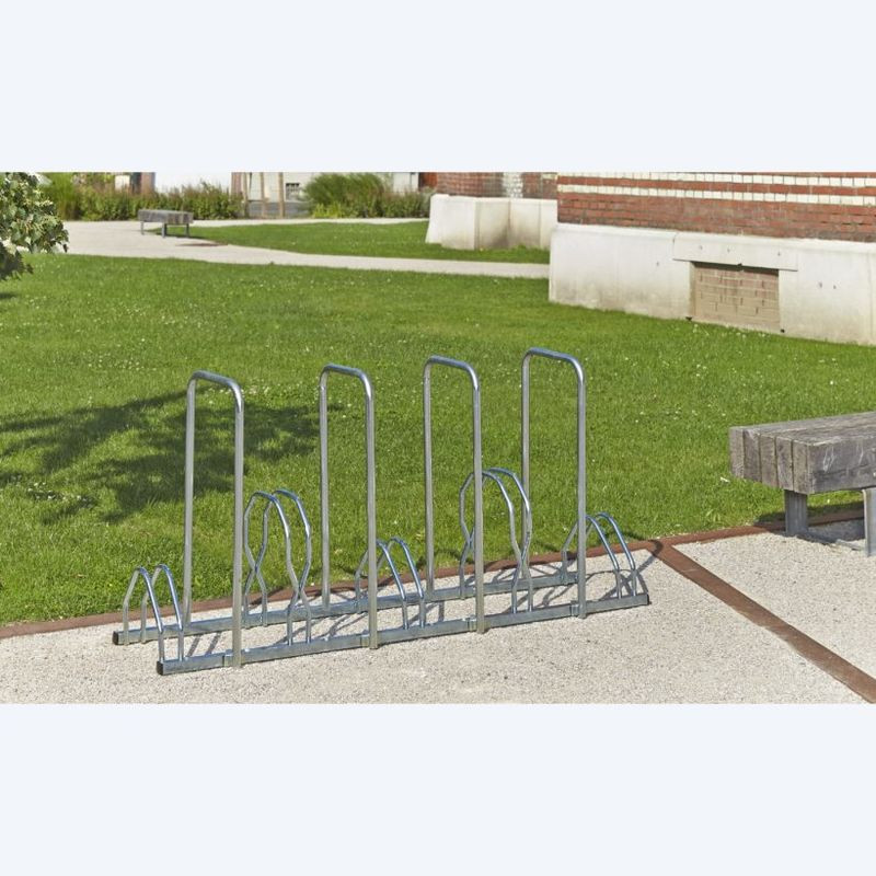 Râtelier à vélos 5 Vélos - 2 Niveaux avec Arceaux - Mottez B129AR (1)