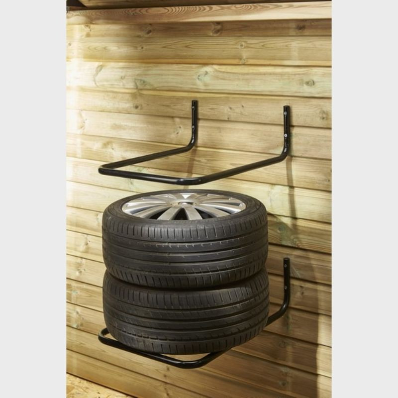 Lot de 2 supports range pneus - Mottez B057Q (1)