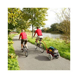 Adaptateur pour transformer le chariot de randonnée en chariot pour vélos. (3)