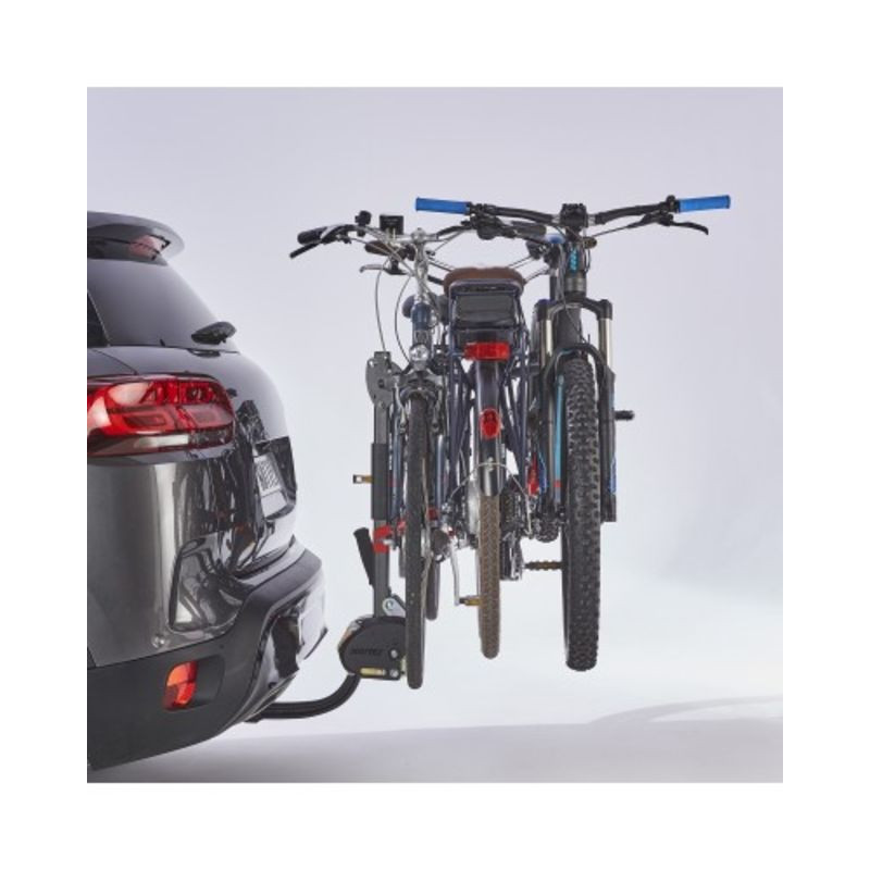 Porte-vélos sur attelage Rabattable 3 vélos électriques - Mottez A033P3ELEC - Hercule 3 Elec (3)