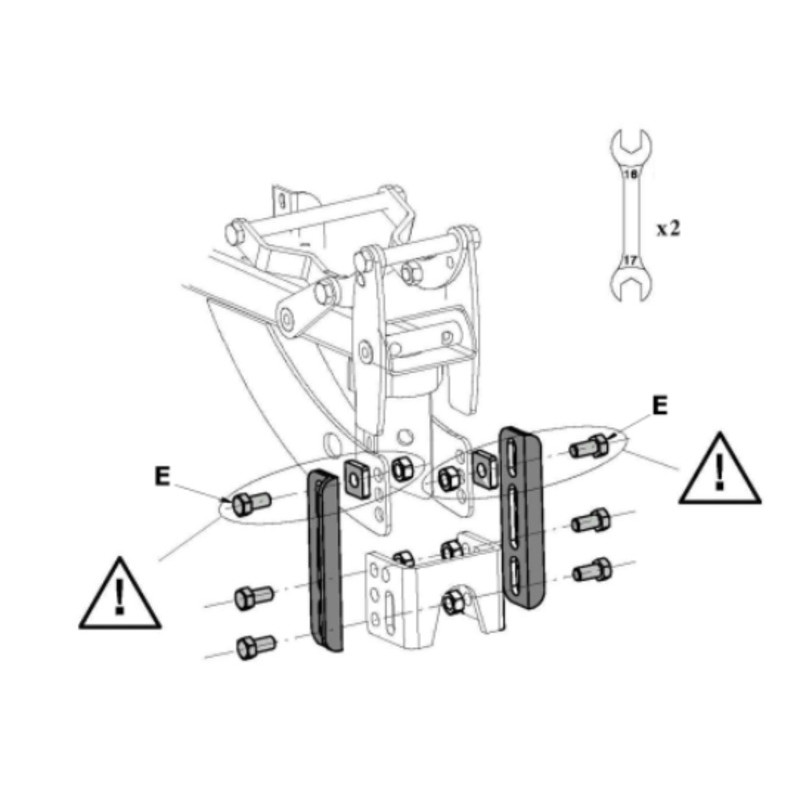 Kit antirotation col long - Mottez A007K2 (2)