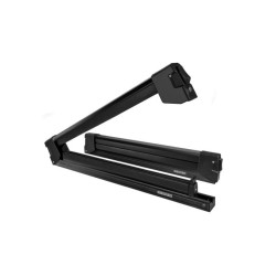 Porte-Skis Aluminium sur Barres de Toit avec Serrures - 6 Paires Skis ou 4 Surfs - Menabo Yelo Black