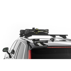 Porte-Skis Aluminium sur Barres de Toit avec Serrures - 4 Paires Skis ou 2 Surfs - Menabo Yelo 4NS Black (3)