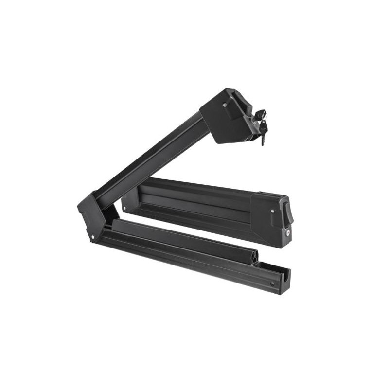 Porte-Skis Aluminium sur Barres de Toit avec Serrures - 4 Paires Skis ou 2 Surfs - Menabo Yelo 4NS Black (1)