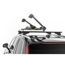 Porte-Skis Aluminium sur Barres de Toit avec Serrures - 4 Paires Skis ou 2 Surfs - Menabo Yelo (3)