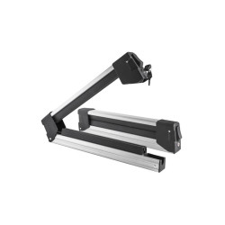 Porte-Skis Aluminium sur Barres de Toit avec Serrures - 4 Paires Skis ou 2 Surfs - Menabo Yelo