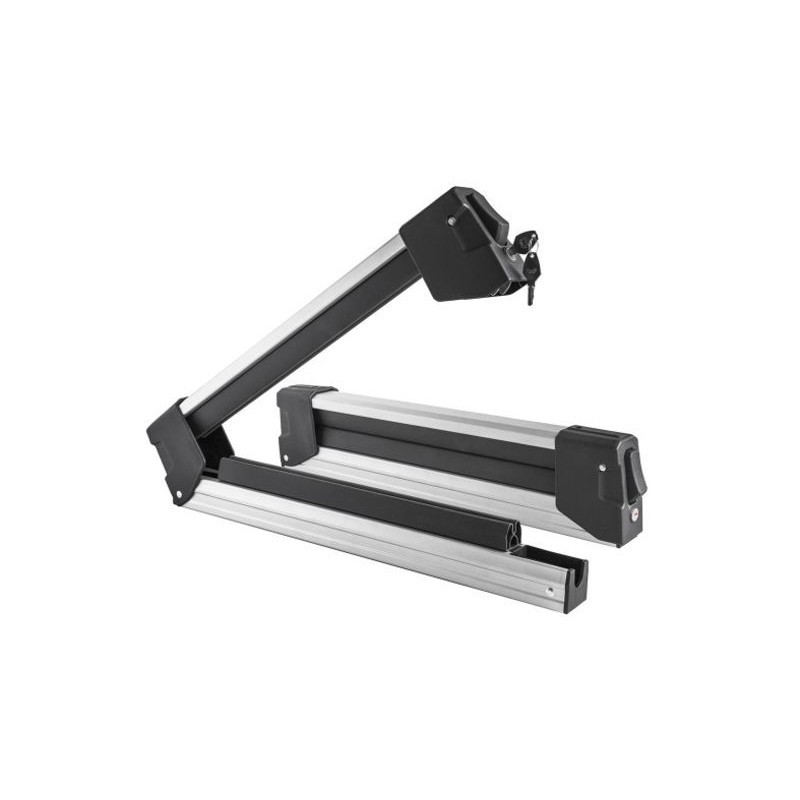 Porte-Skis Aluminium sur Barres de Toit avec Serrures - 4 Paires Skis ou 2 Surfs - Menabo Yelo (1)