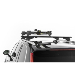 Porte-Skis Aluminium sur Barres de Toit avec Serrures - 4 Paires Skis ou 2 Surfs - Menabo Yelo (4)