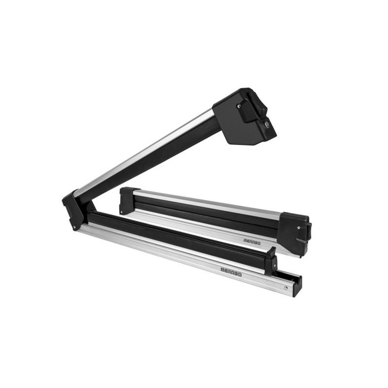 Porte-Skis Coulissant Aluminium sur Barres de Toit avec Serrures - 6 Paires Skis ou 4 Surfs - Menabo Yelo (1)