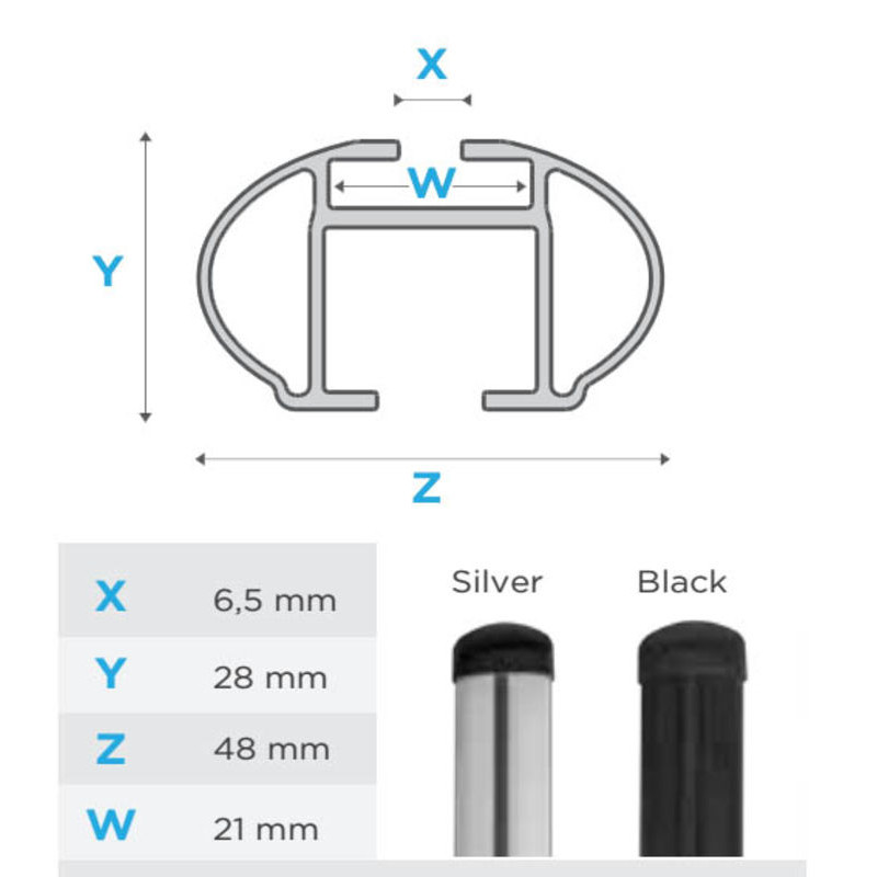 Barres de toit Aluminium Noir pour Range Rover Sport dès 2014 - avec barres longitudinales. (4)