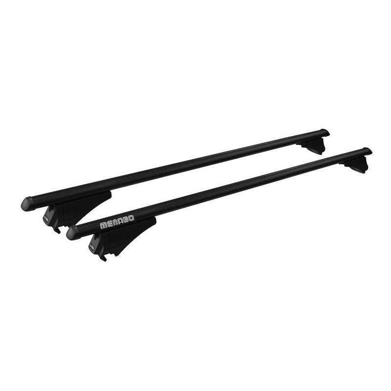 Barres de toit Aluminium Noir pour Peugeot 4008 de 2010 à 2013 - avec barres longitudinales. (3)
