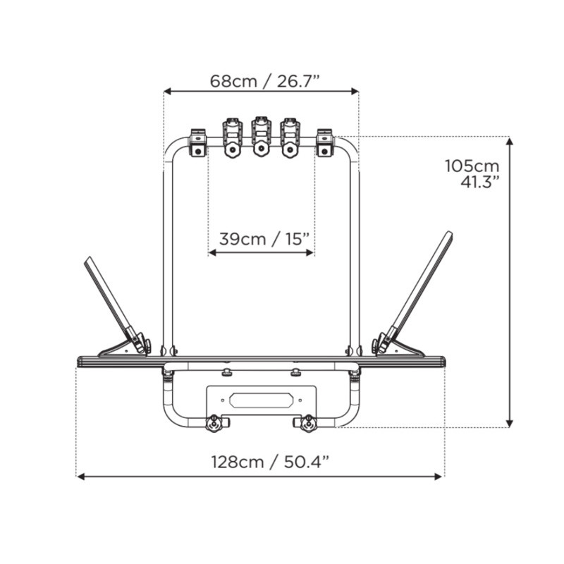 Porte-vélos sur Coffre / Hayon 3 vélos pour Vw Transporter T6 - Menabo Shadow T6 (4)