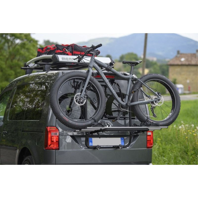 Porte-vélos sur Coffre / Hayon 3 vélos pour Vw Transporter T5 - Menabo Shadow Black T5 (2)