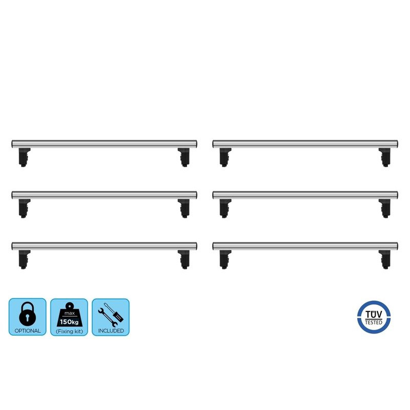 Jeu de 6 Barres de toit Pro Aluminium pour Mercedes Sprinter dès 2006 (3)
