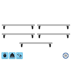 Jeu de 5 Barres de toit Pro Aluminium pour Renault Master dès 2010 (4)