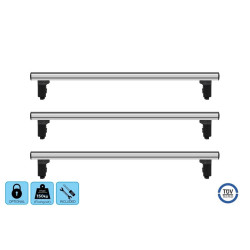 Jeu de 3 Barres de toit Pro Aluminium pour Peugeot Expert dès 2016 (4)