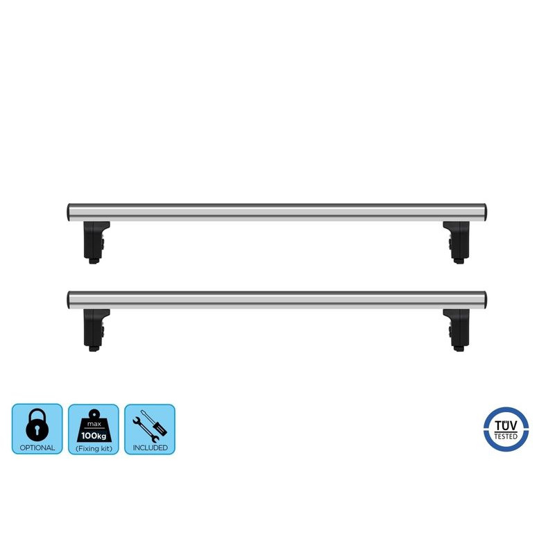 Jeu de 2 Barres de toit Pro Aluminium pour Ford Tourneo Courier dès 2013 (3)