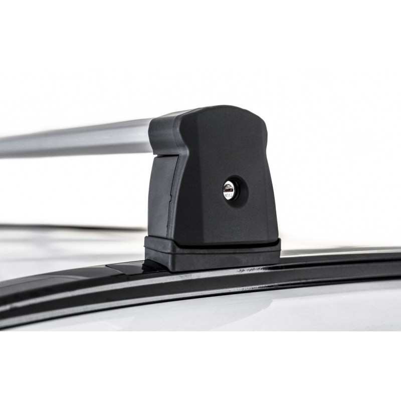 Barres de toit Aluminium pour Jeep Compass dès 2016 - avec Barres Longitudinales intégrées