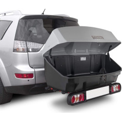 Porte-velos 3 vélos + Coffre sur attelage 300L - Menabo Nekkar + Project Tilting 3