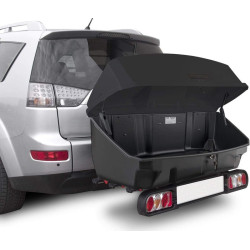 Porte-velos 3 vélos + Coffre sur attelage 300L noir - Menabo Nekkar noir + Project Tilting 3 (3)