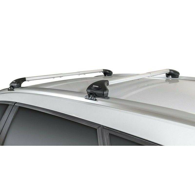 Barres de toit Aluminium pour Volvo XC70 de 2001 à 2007 - avec Barres Longitudinales (2)