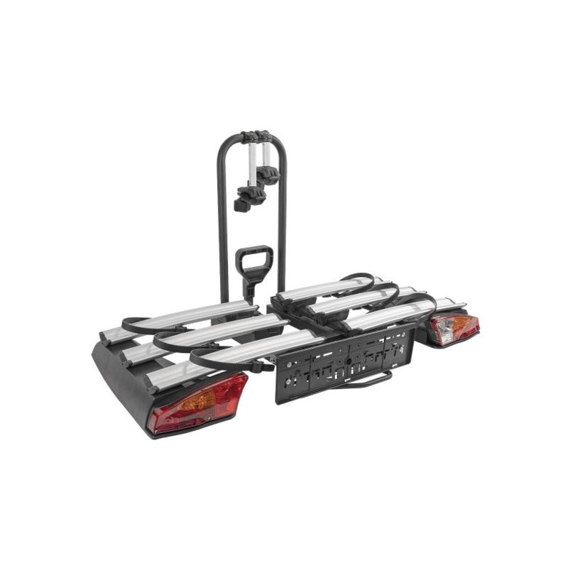 Porte-velos sur attelage / Plateforme 3 velos pliable et rabattable - Menabo Antares 3 - compatible vélos électriques (1)