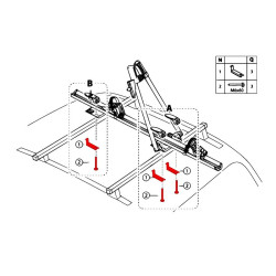 Kit fixation barres de toit acier pour JUZA et CHRONOS SX (2)