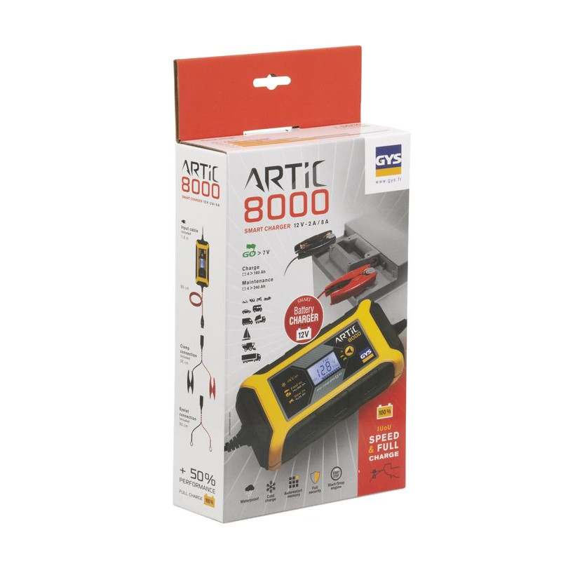 Chargeur 8A GYS ARTIC 8000 - Idéal pour les voitures et Utilitaires (1)
