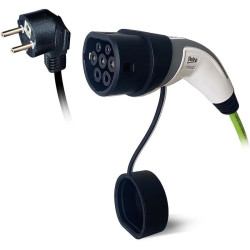 Chargeur Mobile pour véhicules électriques ou Hybrides Rechargeables - Prise Domestique (Schuko, E/F) vers Type 2 - 3,7kW - 5m (2)