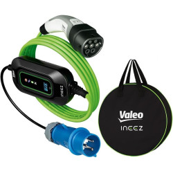 Chargeur Mobile pour véhicules électriques ou Hybrides Rechargeables - Prise Camping-Car (CEE Blue) vers Type 2 - 3,7kW - 5m