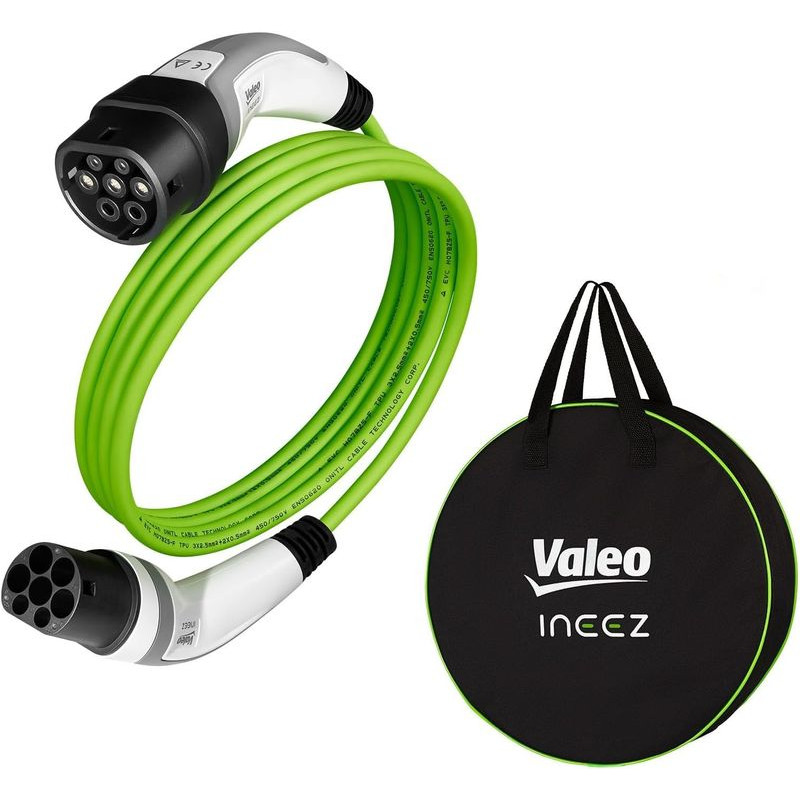 Câble de Charge pour véhicules électriques ou Hybrides Rechargeables Type 2 vers Type 2 - 7,4kW - 10m - Valeo Ineez - 652109 (1)